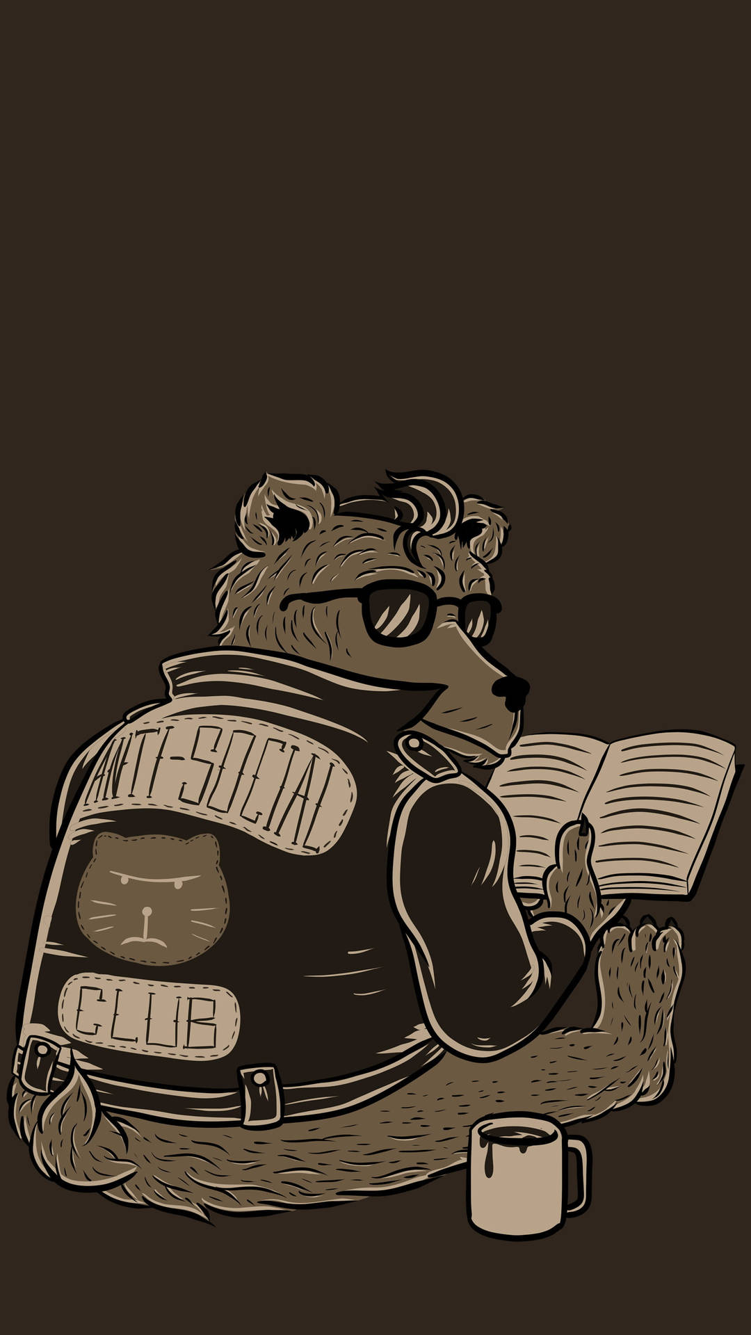 Anti Social Club Bear Qnniuyttuew78p8v Wallpaper