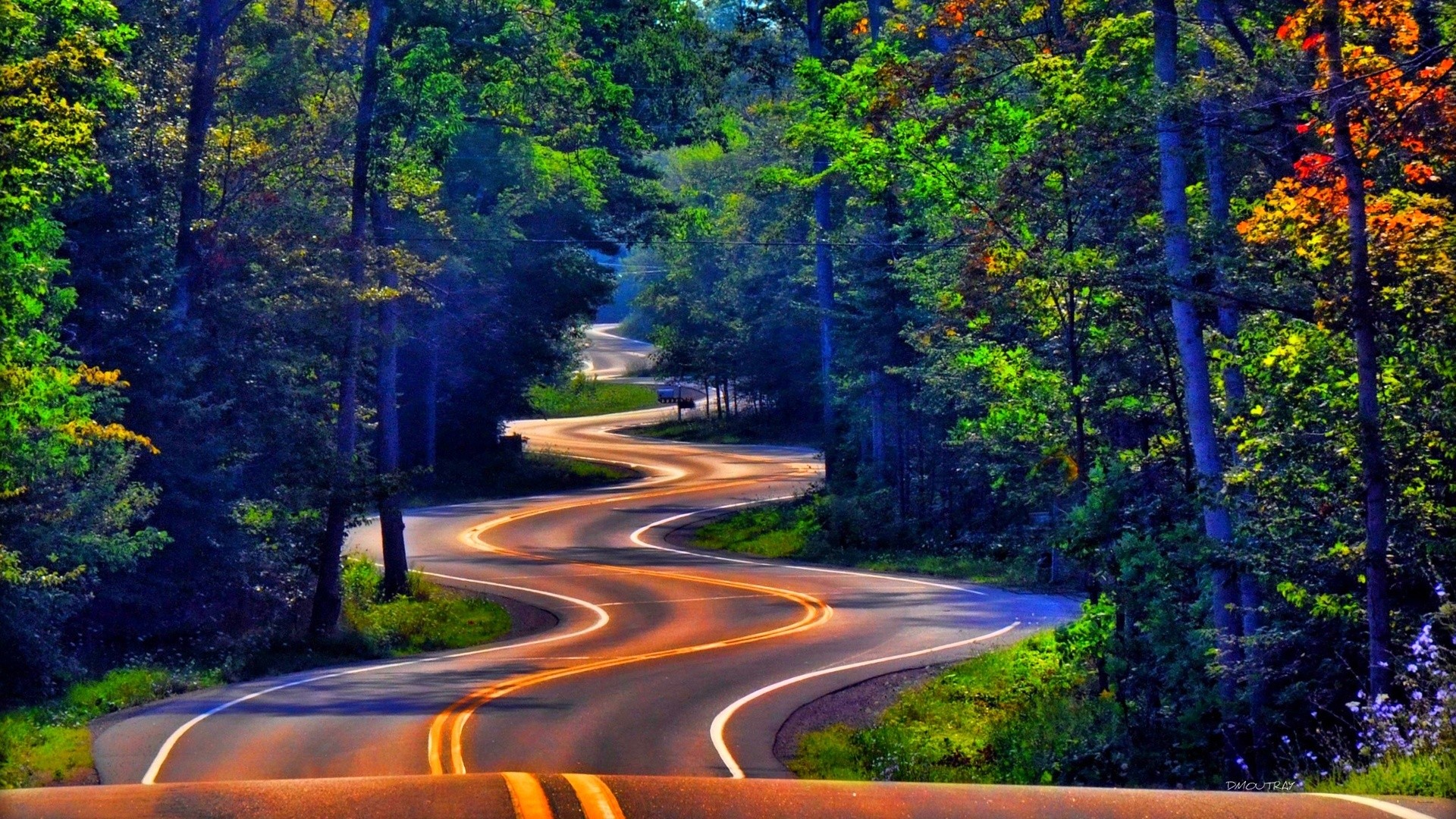 Windy Road Wallpaper In Nature With All