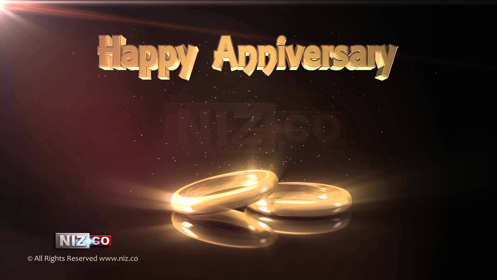 Shining Rings Happy Anniversary Royalty Background