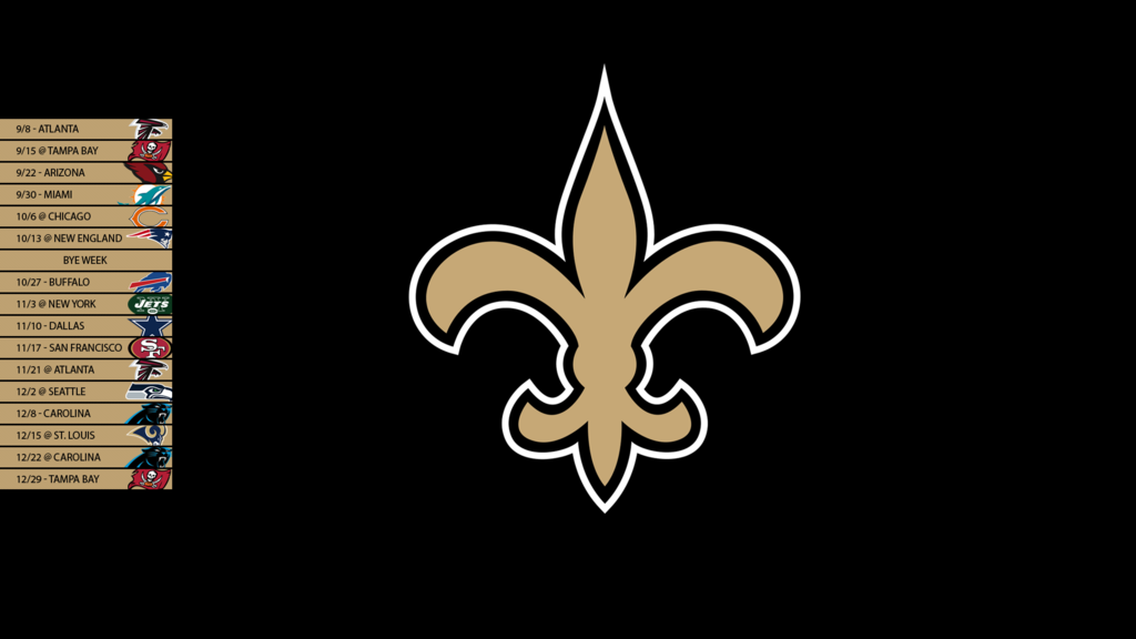 New Orleans Saints Schedule Wallpaper By Sevenwithat