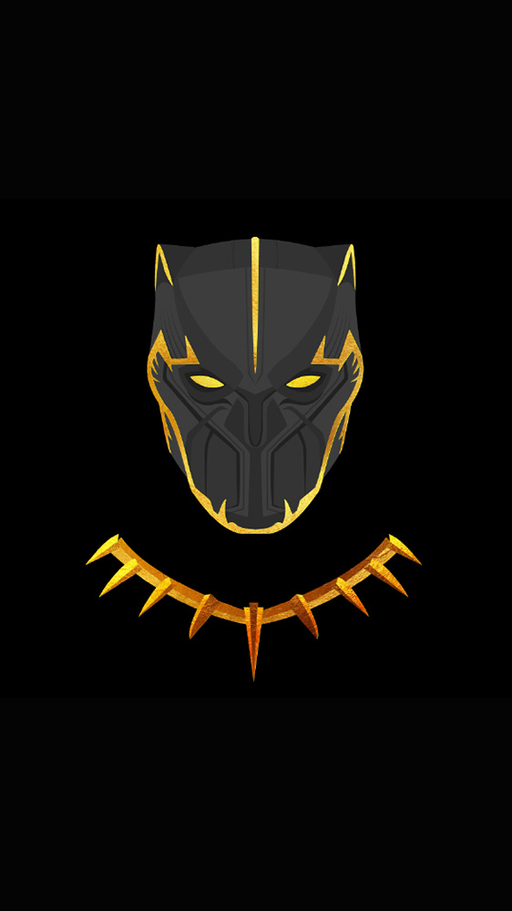 Black Panther Killmonger Minimal iPhone Wallpaper