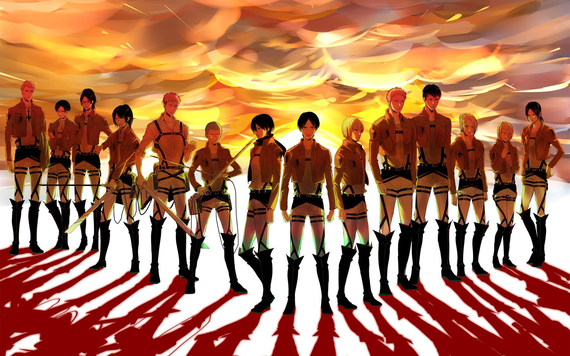 48 Attack On Titan Wallpaper 1366x768 On Wallpapersafari