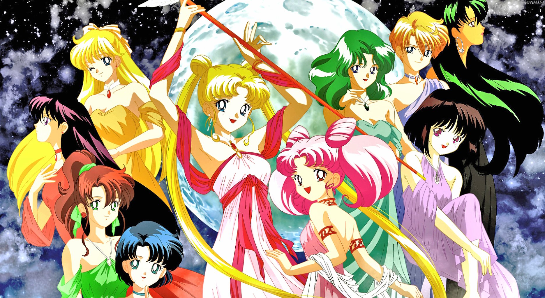 Sailor Moon Character Gathering X iPad Wallpaper