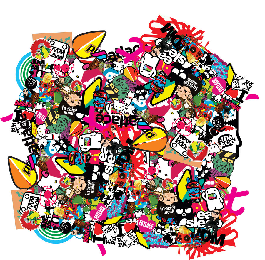 sticker bomb pack by zoexoso