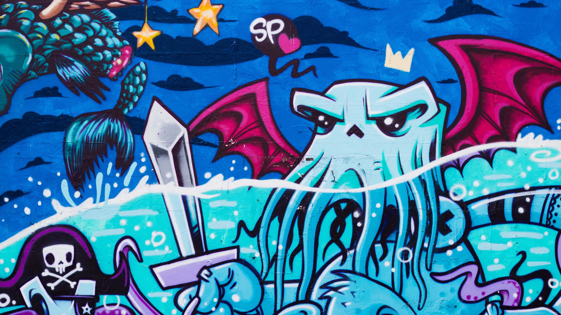 In The Streets Of New York City Dope Graffiti Pops Off Wallpaper