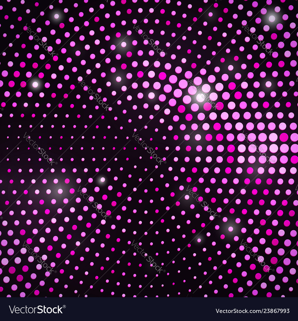 Abstract black background with retro pink glitter Vector Image