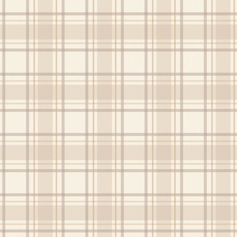 Wallpaper Tartan Designer Wallpaper Neutral Beige Cream Scottish