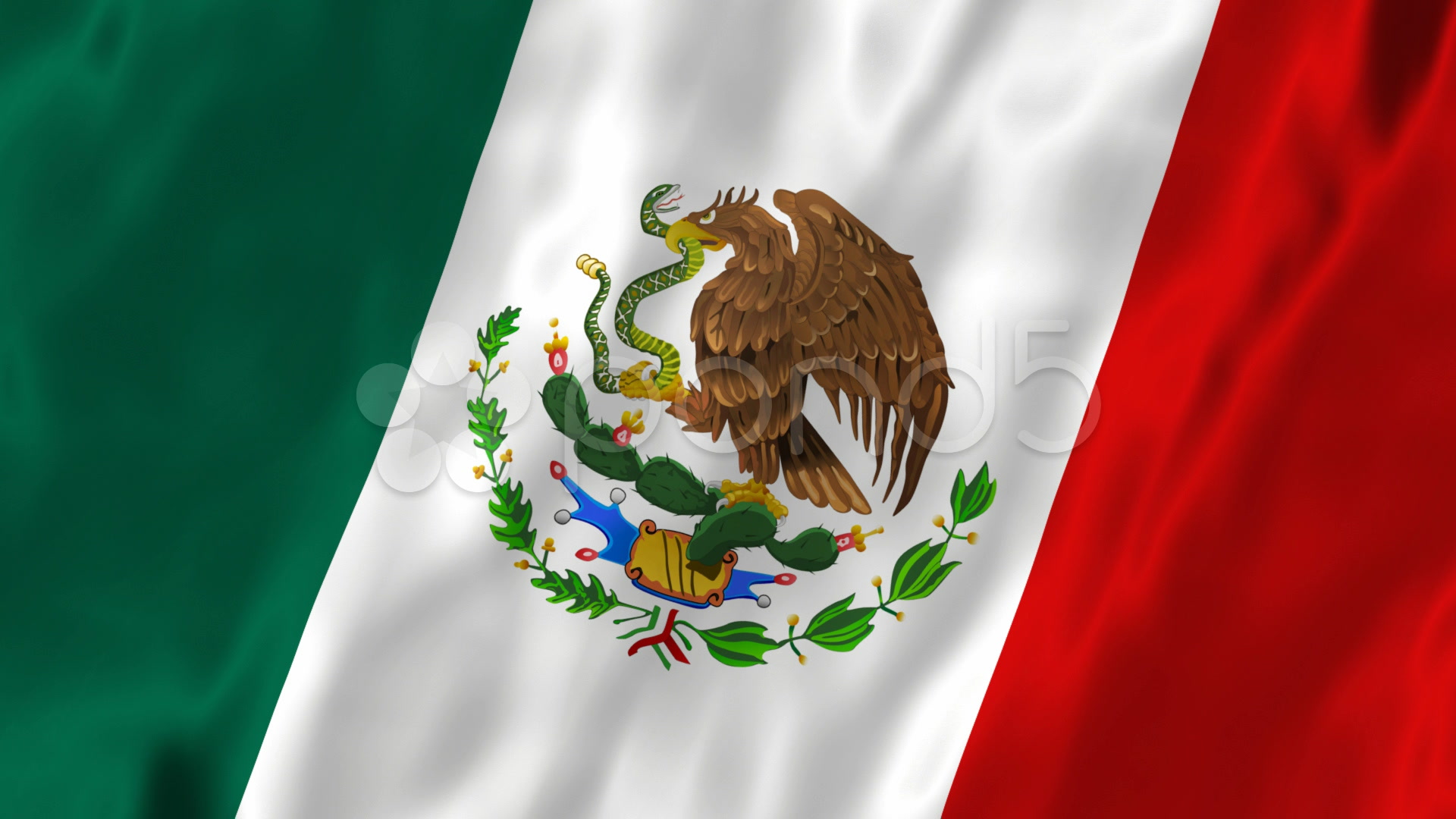 Mexican Flag Silk Cloth Animation Loop Hd Stock Video 2463904 HD