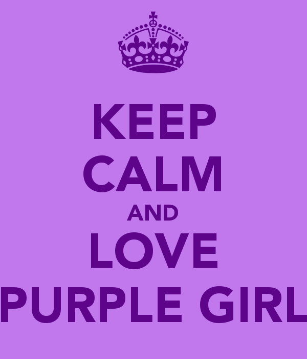 Keep Calm And Love Purple Girl Carry On Image