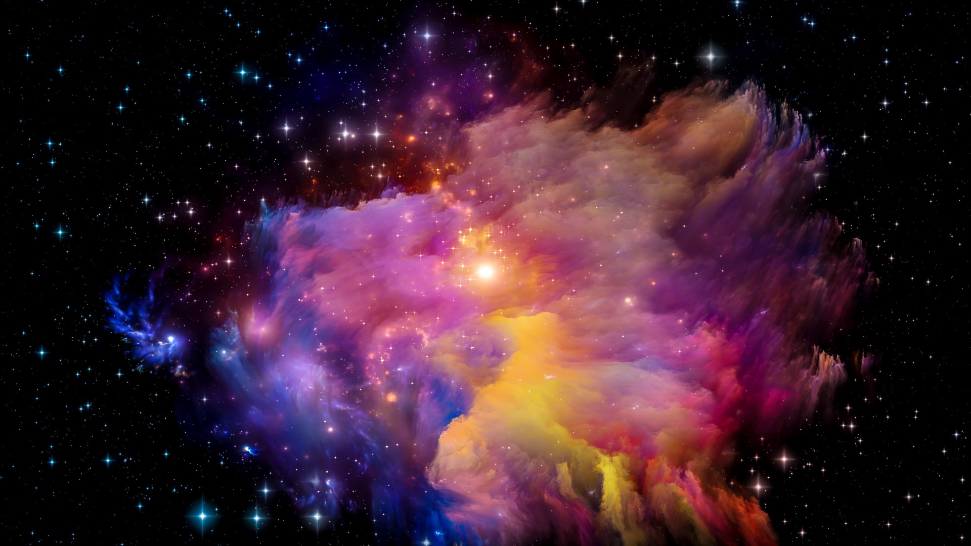 Colorful Stars Background Galaxy