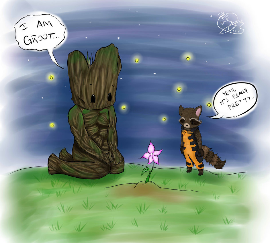 Groot And Rocket Raccoon By Makaylatanku