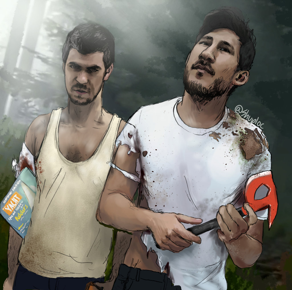 Markiplier And Jacksepticeye The Forest By Shuploc