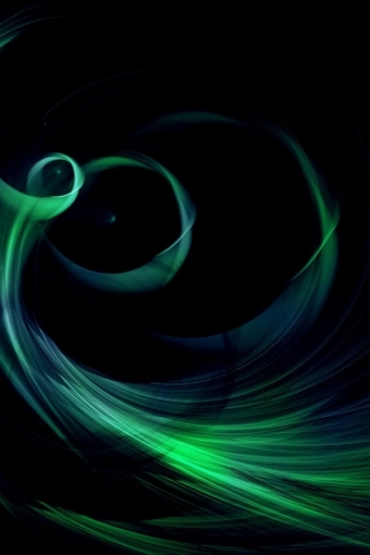 Green Black Fractal iPhone HD Wallpaper