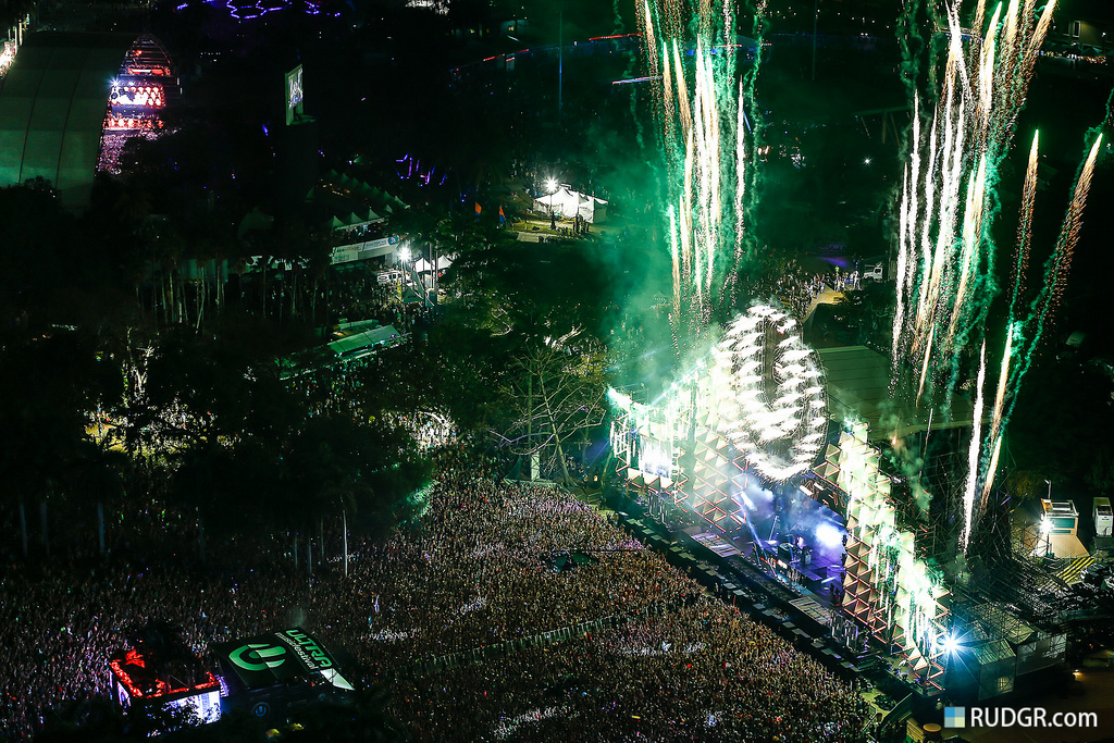 Ultra Music Festival Wallpaper David Guetta Fireworks