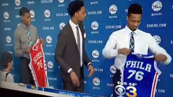 Did Jahlil Okafor Drops His 76ers Jersey During A Philly Press