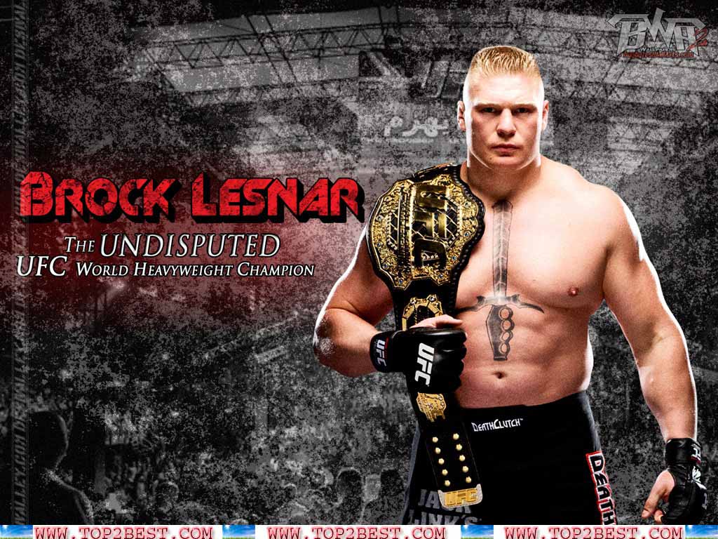 Brock Lesnar With Ufc World Heavyweight Champion