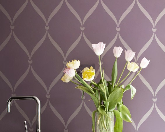 Stencil Great Alternatiive To Decals And Wallpaper For Wall Decor