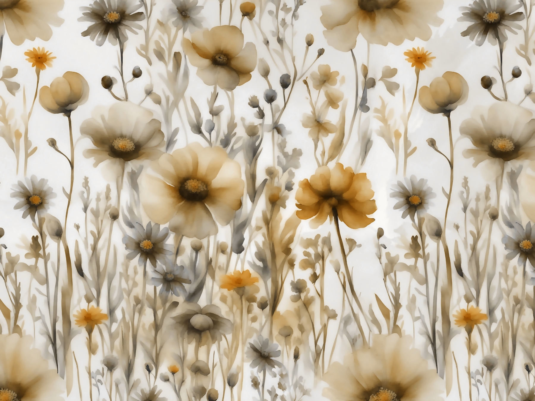 Moody Wildflower Vintage Wallpaper