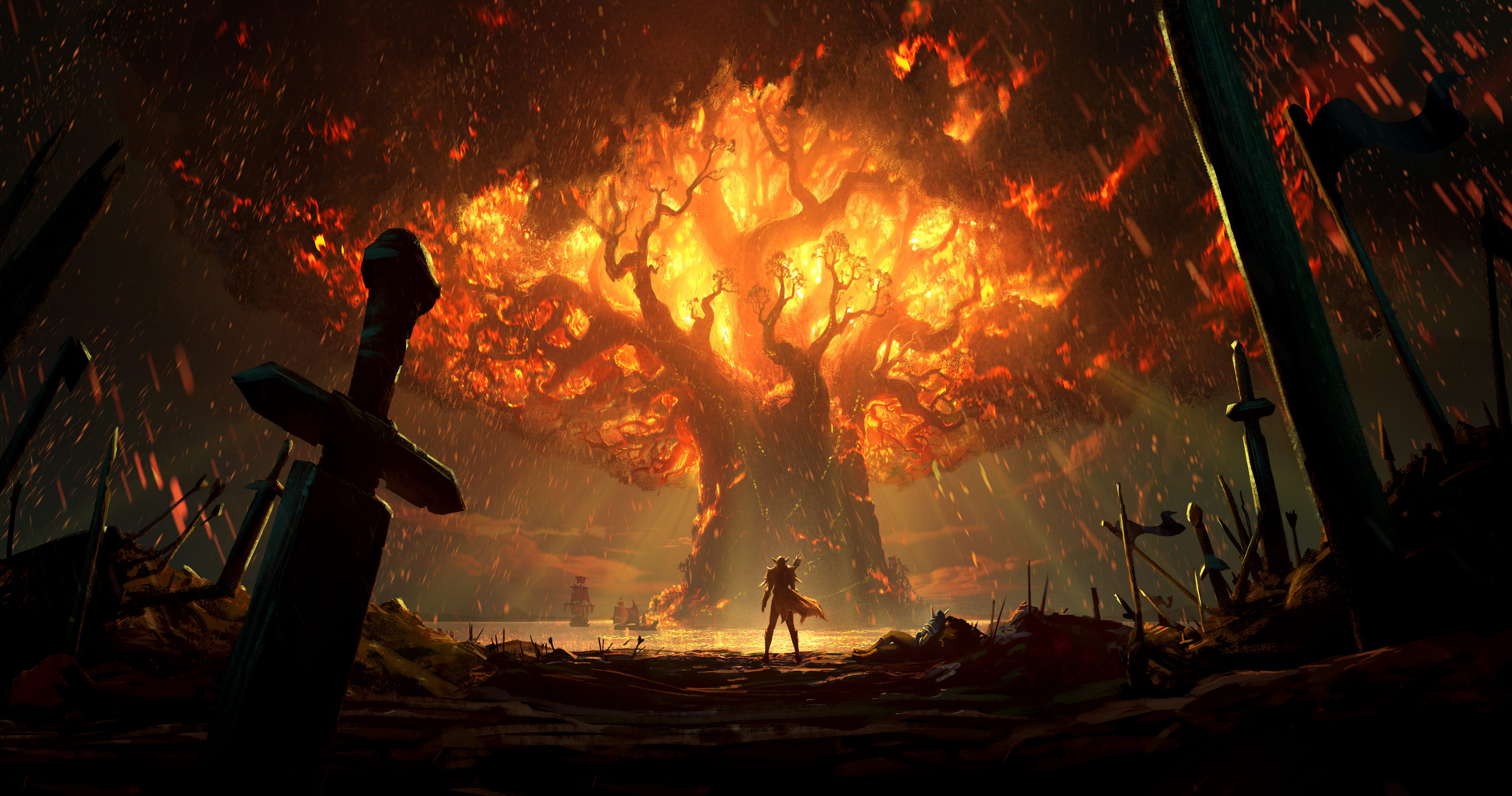 World Of Warcraft Battle For Azeroth Teldrassil Burns