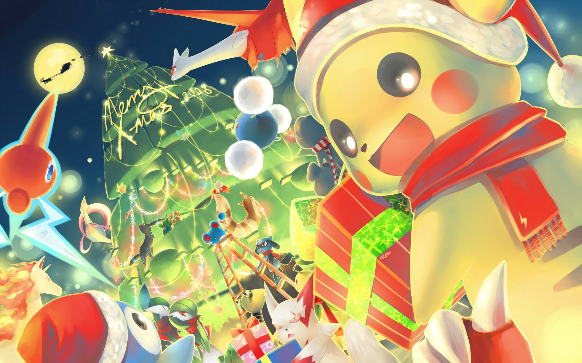 Pics Photos Pokemon Christmas Wallpaper Kawaii