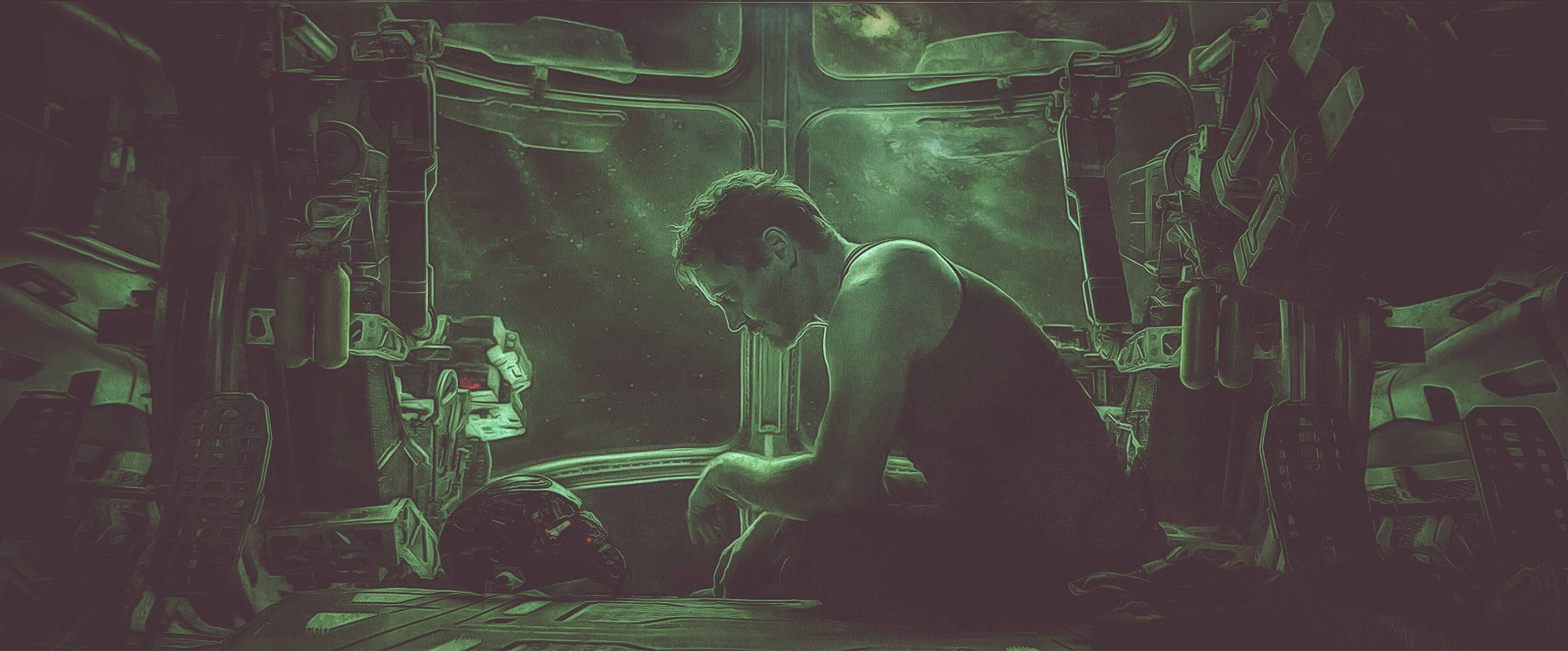 Tony Stark Lost in Space HD Wallpaper Background Image 4800x1992