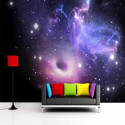 Livraison gratuite lumineux Galaxy univers Wallpaper papier peint de l