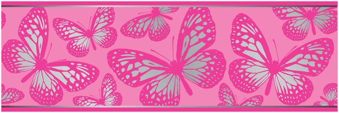 BUTTERFLIES 7 SELF ADHESIVE WALLPAPER BORDER 5M PINK BUTTERFLY eBay