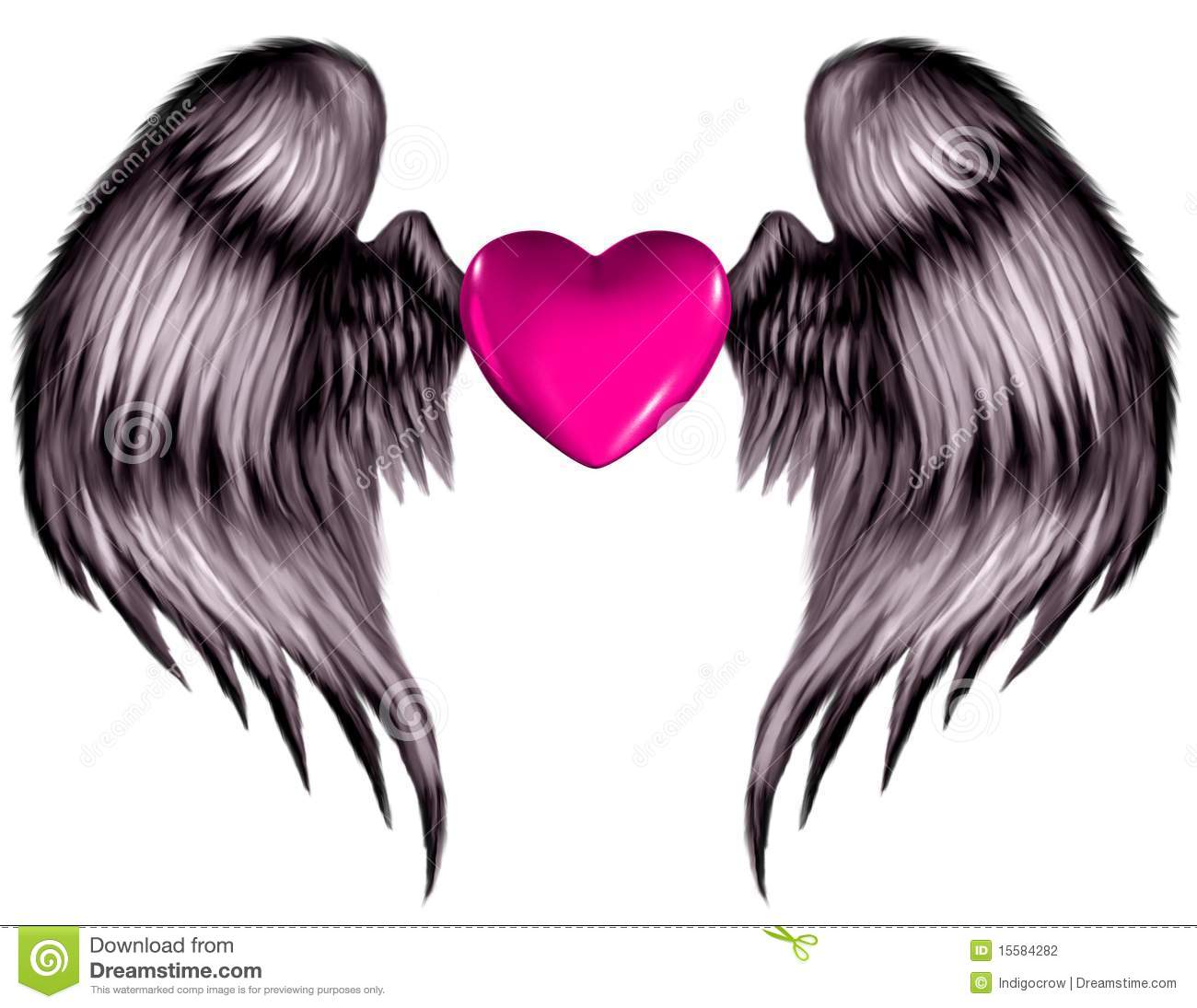Pink Hearts With Wings A Hot Heart