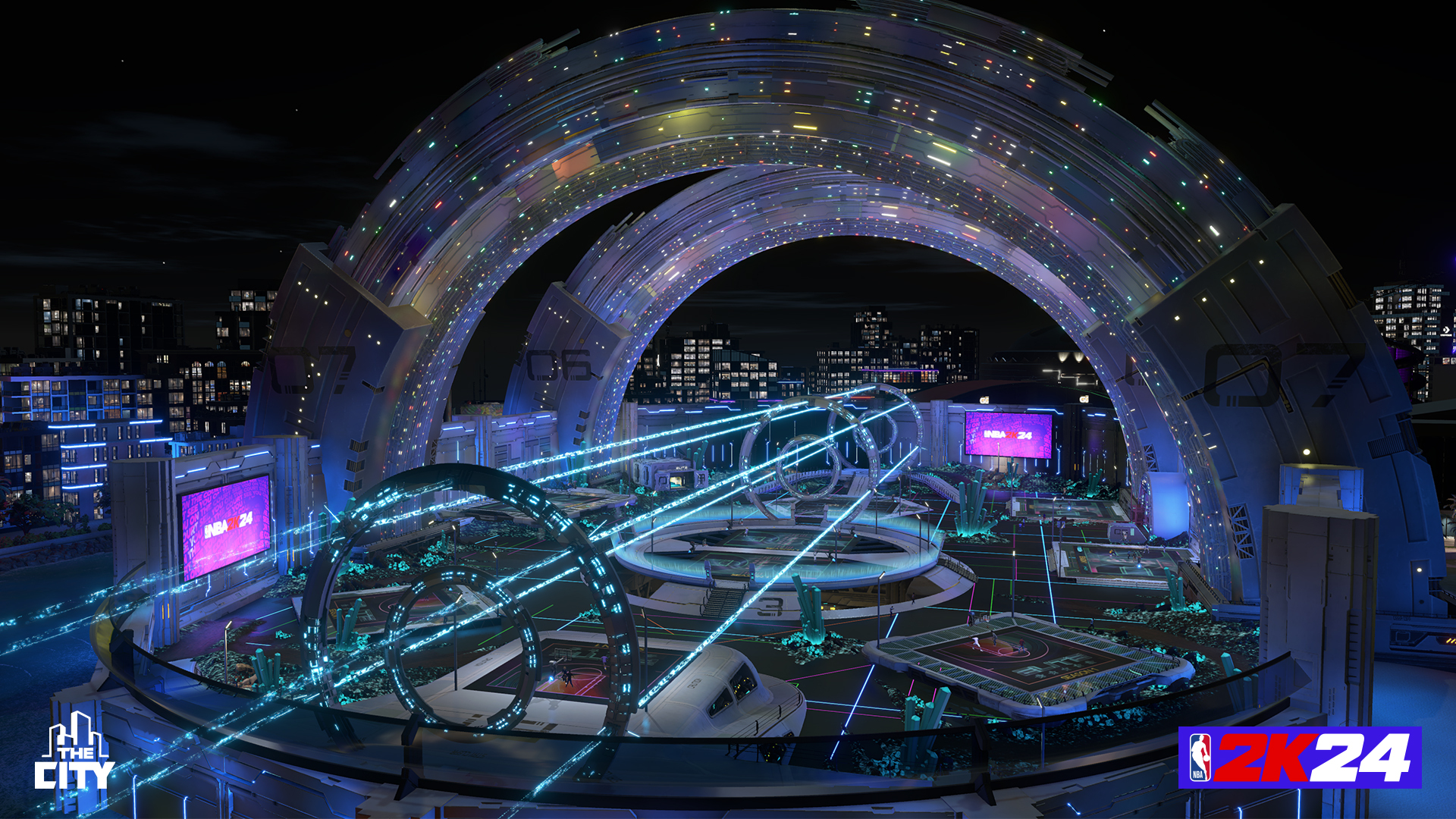 Nba 2k24 Futuristic Court HD Wallpaper