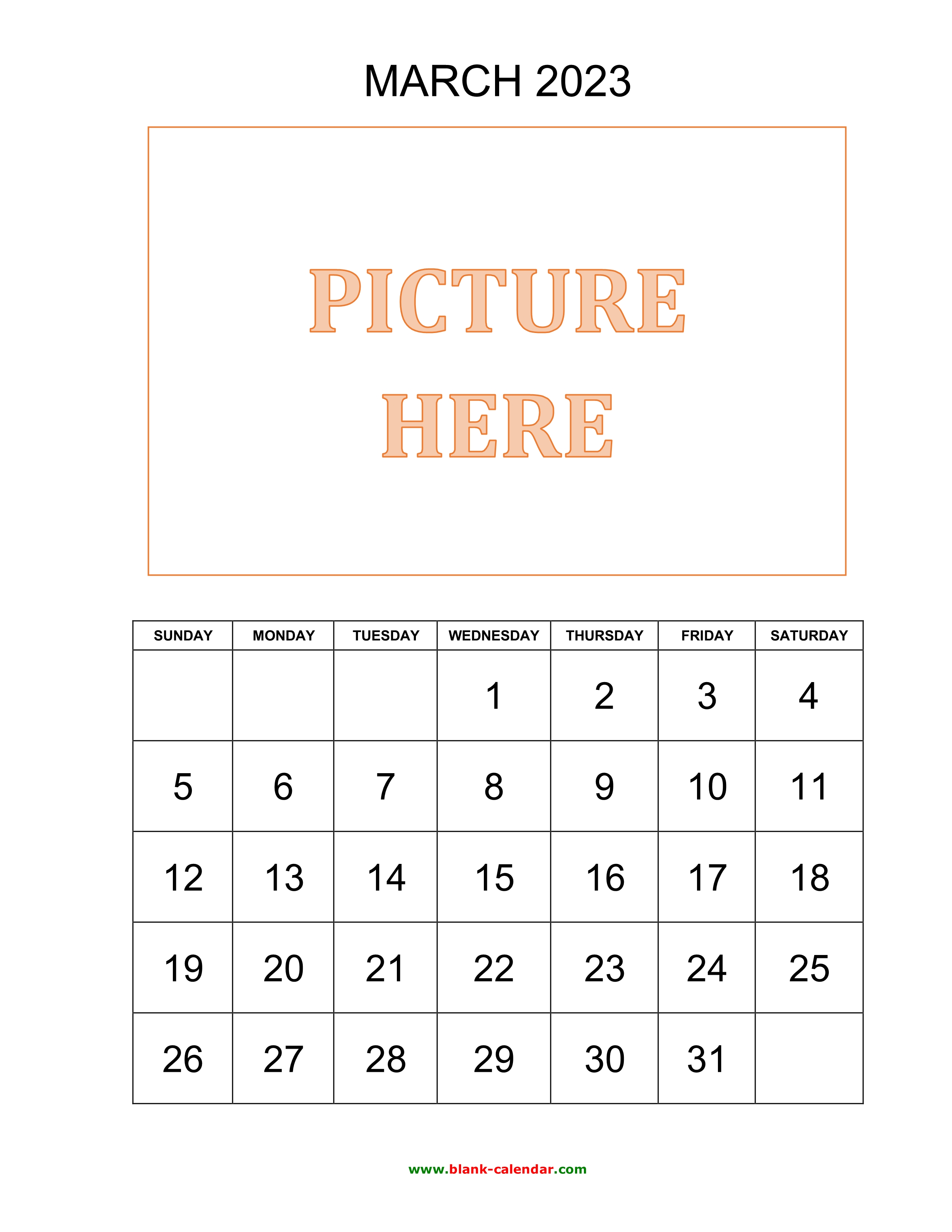 Printable March Calendar Pictures Can Be