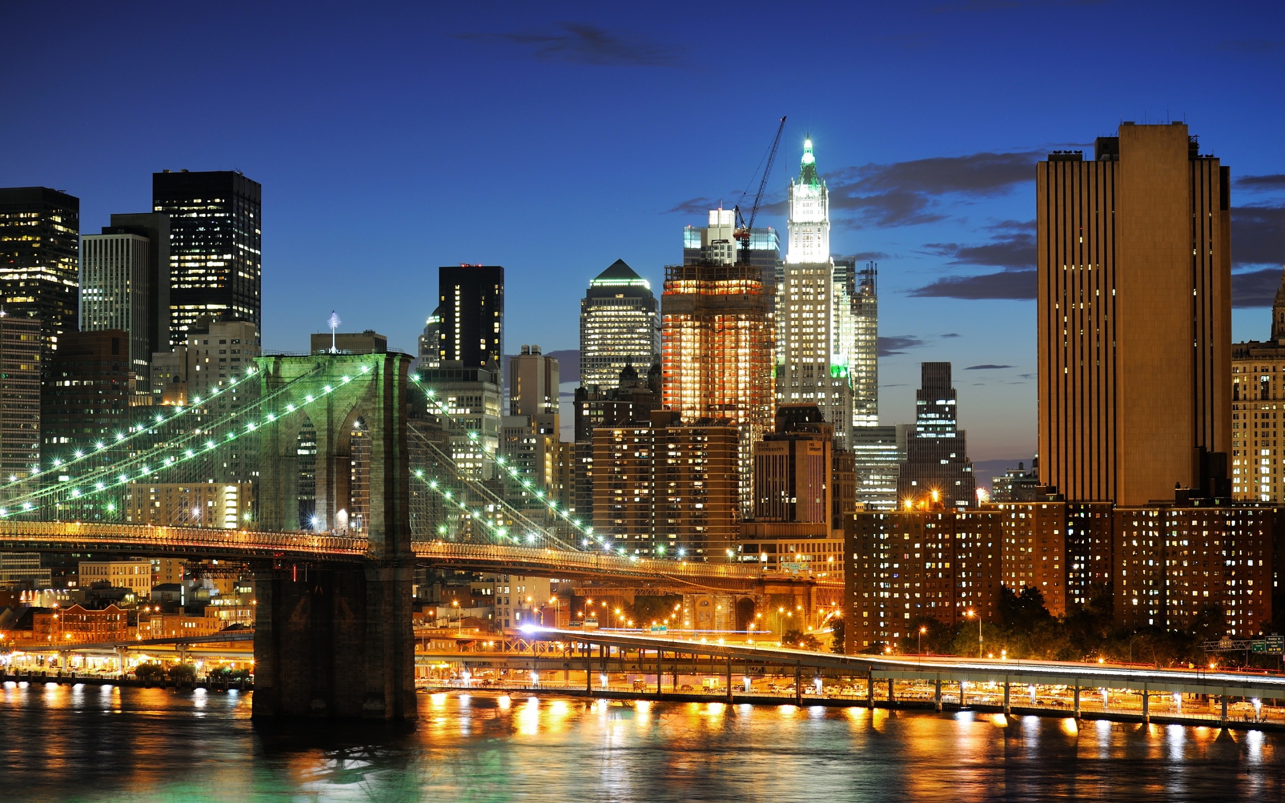 Attractive City Manhattan Bridge Double Decker New York Wallpaper