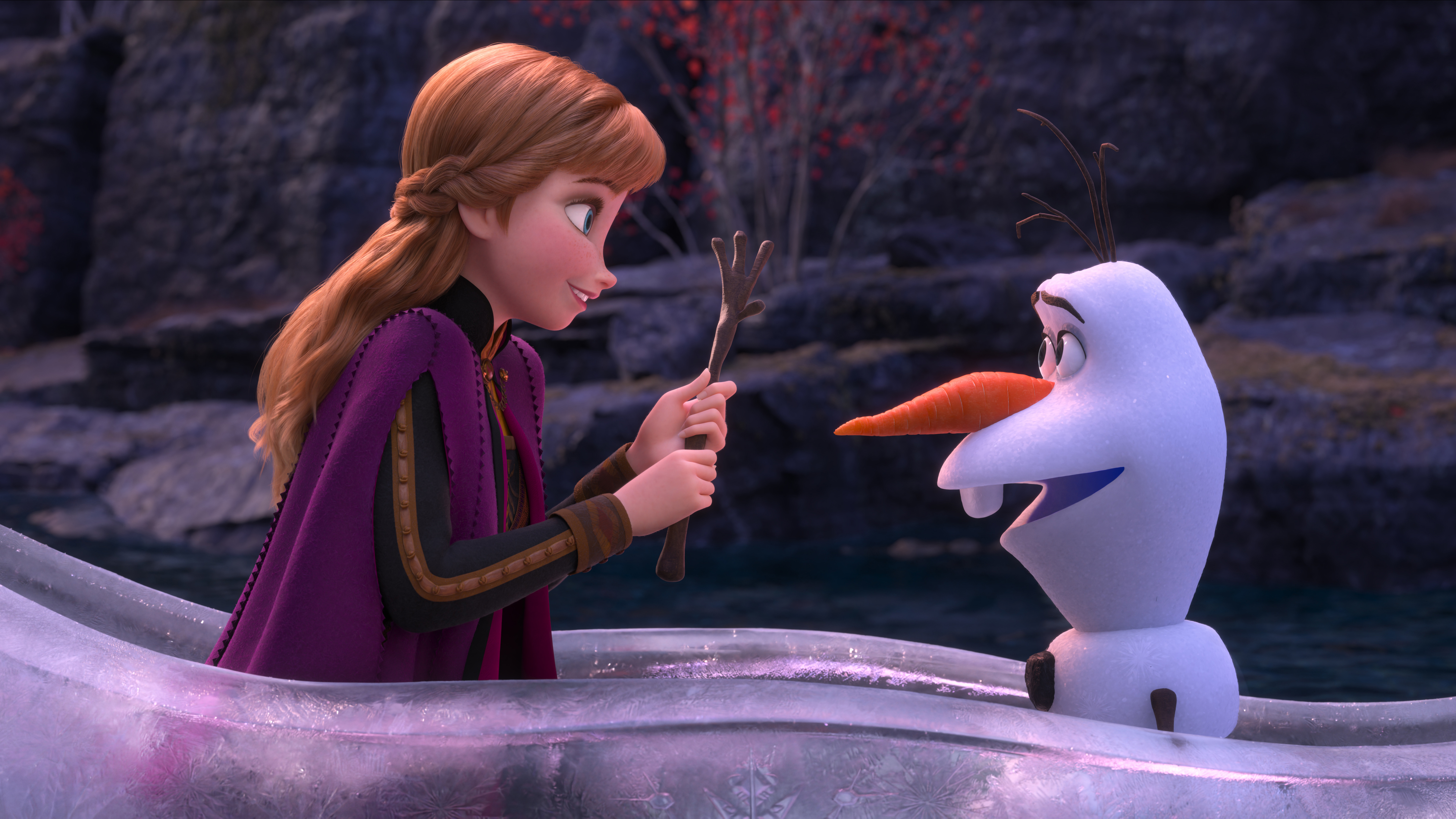 Frozen 2 Anna and Olaf 8K Wallpaper 781