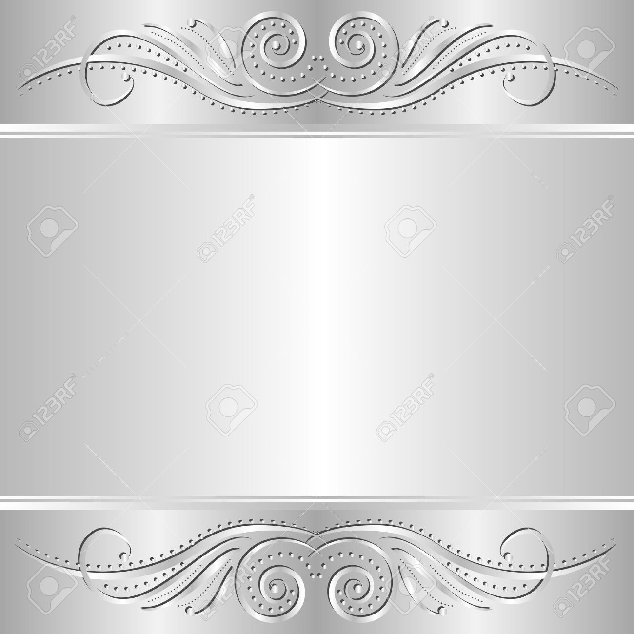 Silver Background With Ornament Royalty Cliparts Vectors