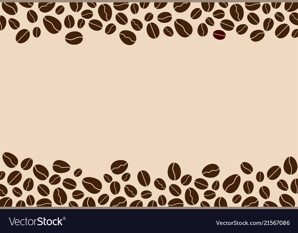 Coffee Beans Background With Blank Space Vector Image