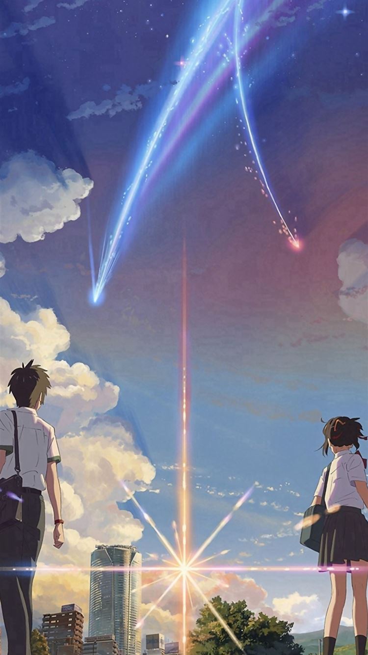 Anime Film Yourname Sky Illustration Art iPhone Wallpaper