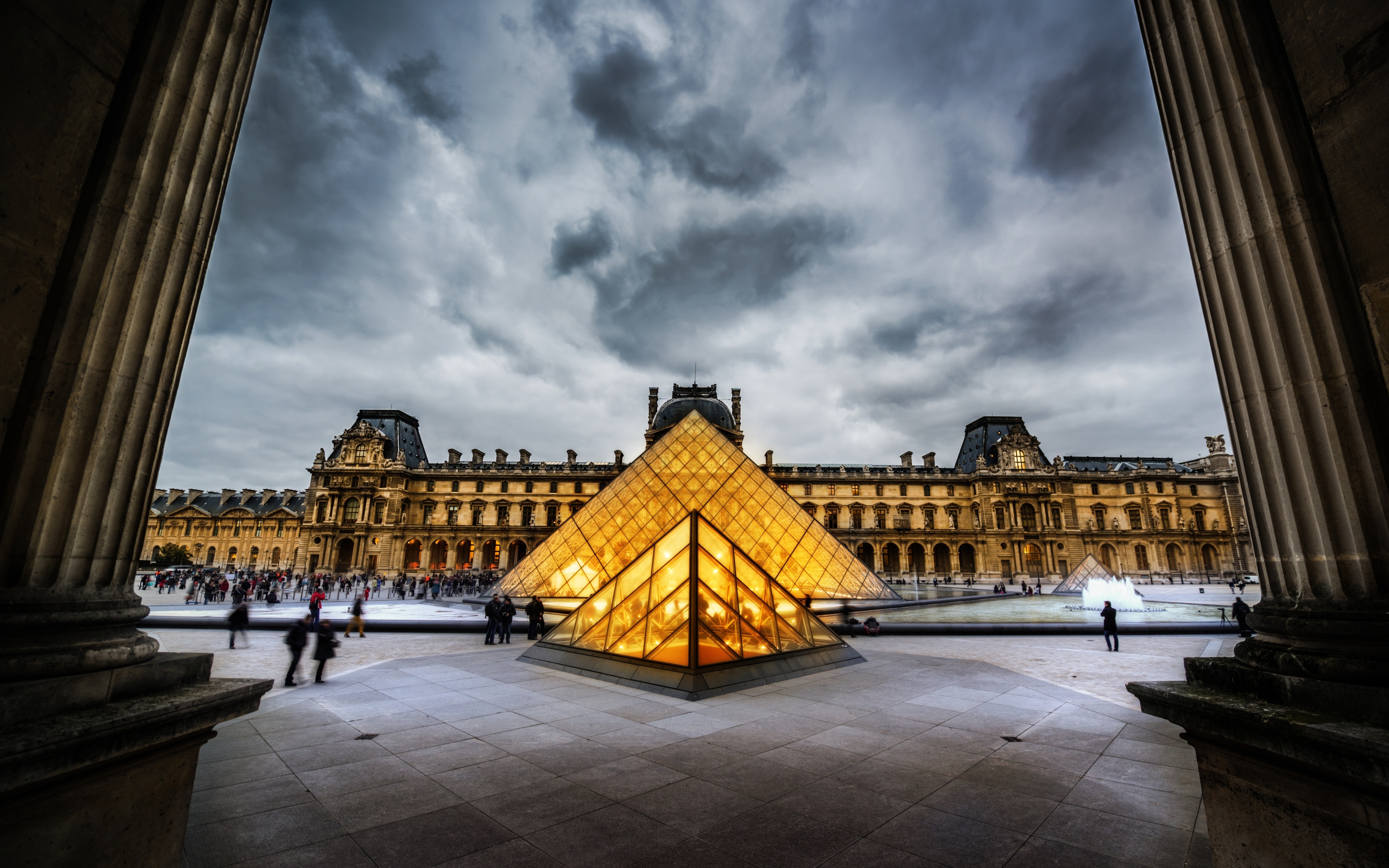 Louvre HDr 5k Retina Ultra HD Wallpaper Background Image