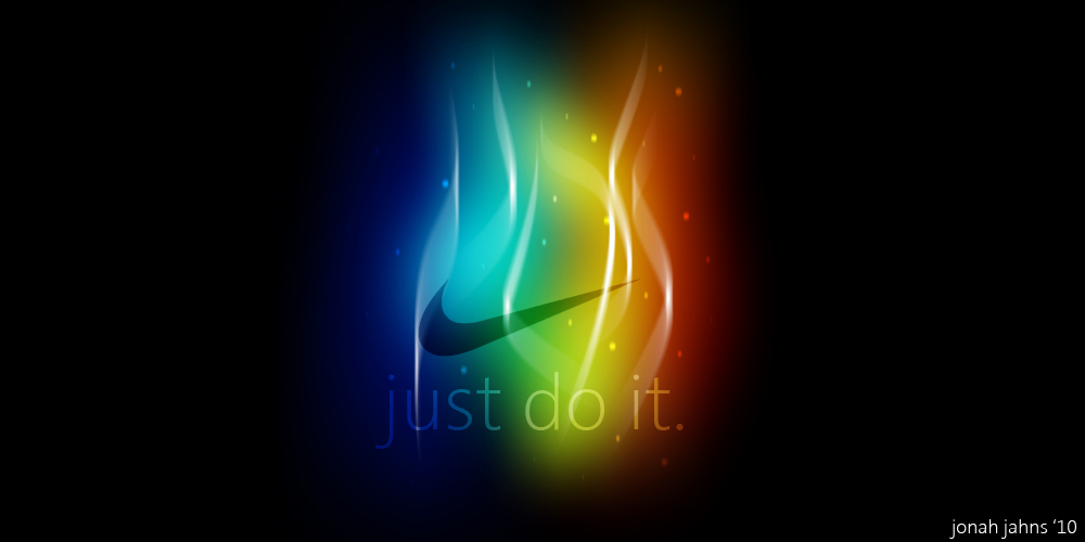 Blk Nike Logo Teal Just Do It Vector Image