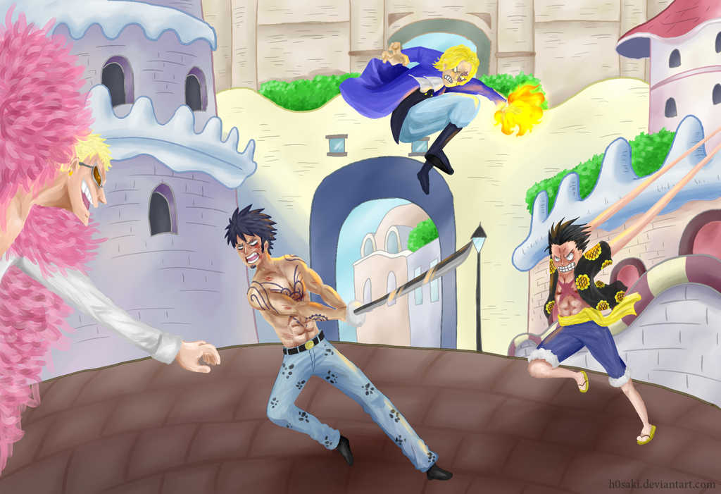 Luffy vs Doflamingo Wallpaper - WallpaperSafari.