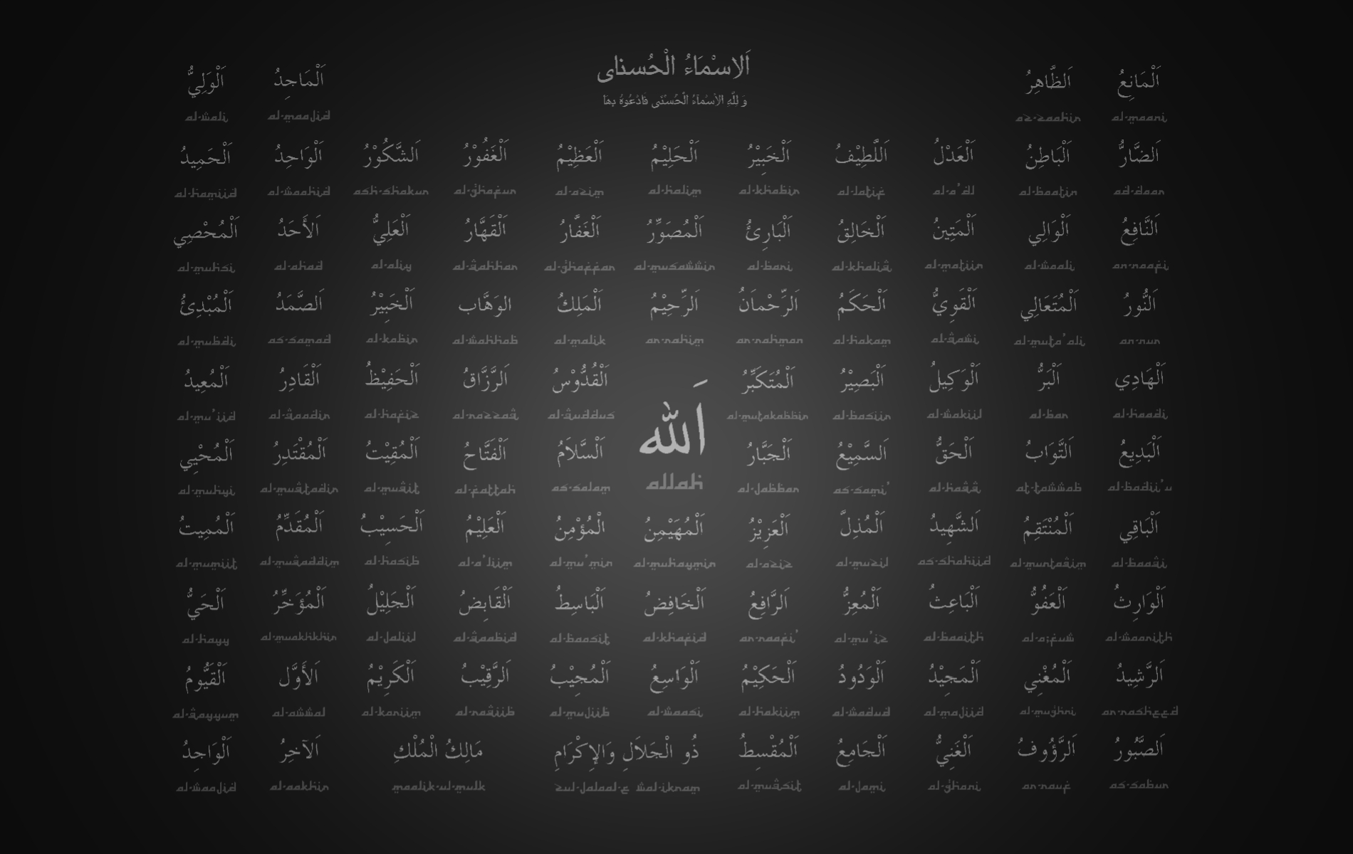 Fond D Cran Names Of Allah HD Wallpaper Hq