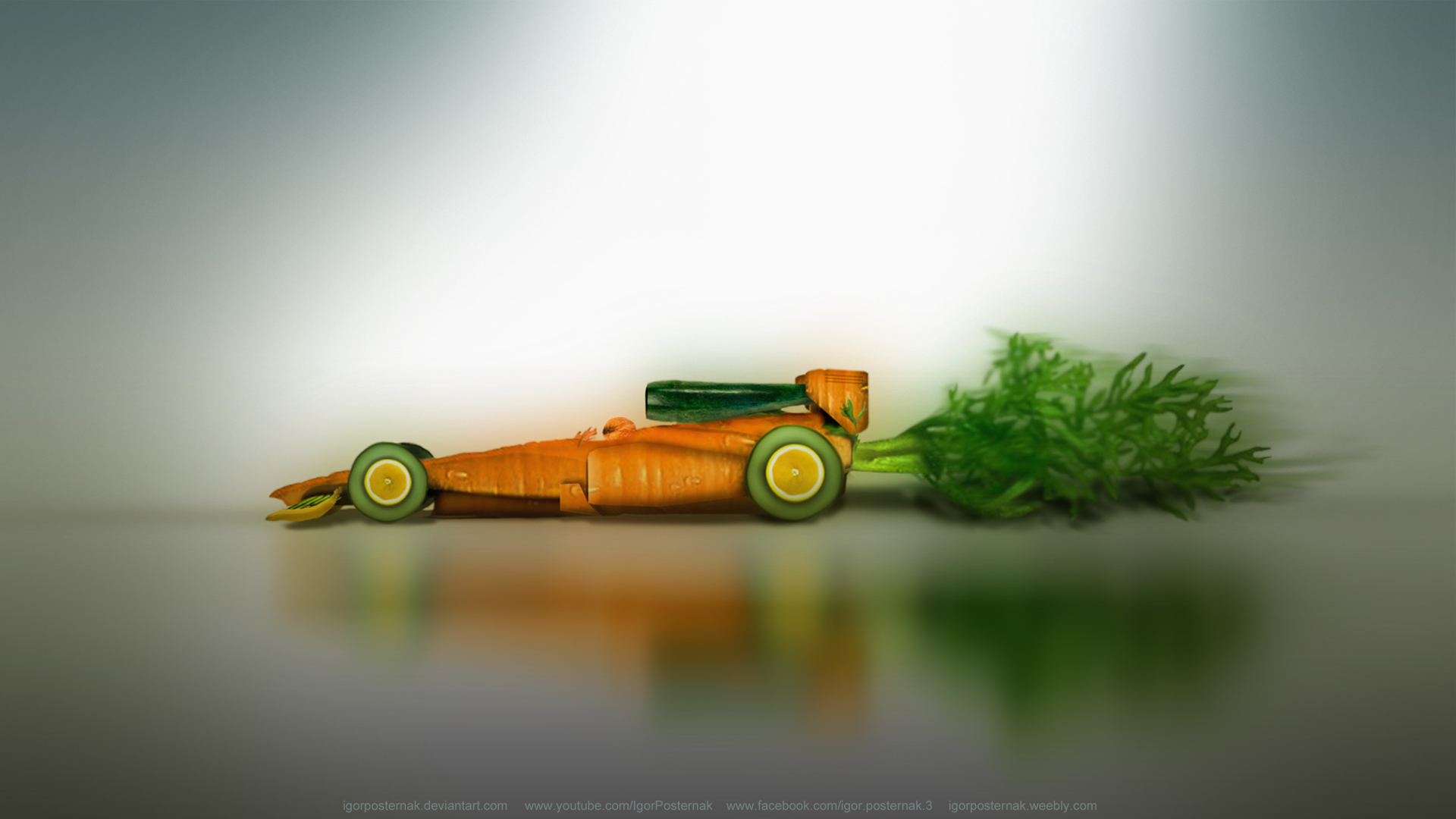 Vegetable Formula One Car Wallpaper