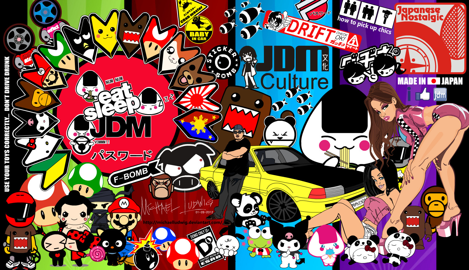 Free Download Showing Gallery For Jdm Sticker Bomb Honda 1610x927