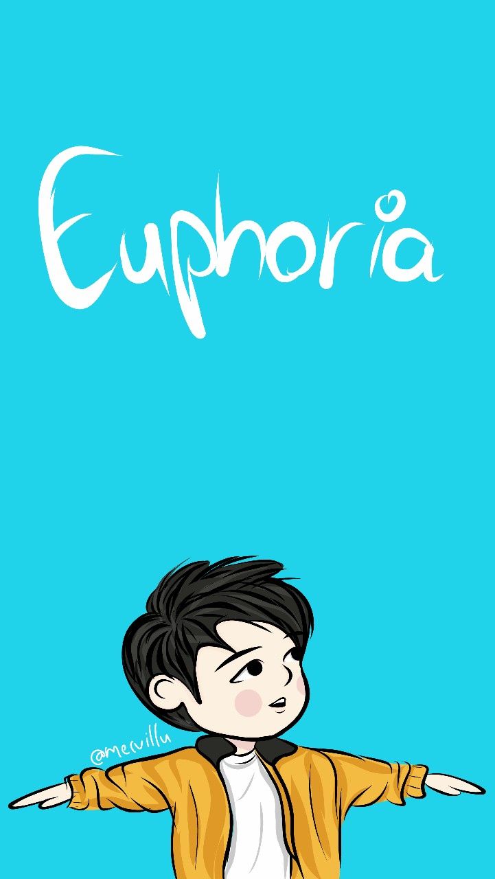 Euphoria bts jungkook fanart illustration drawing chibi