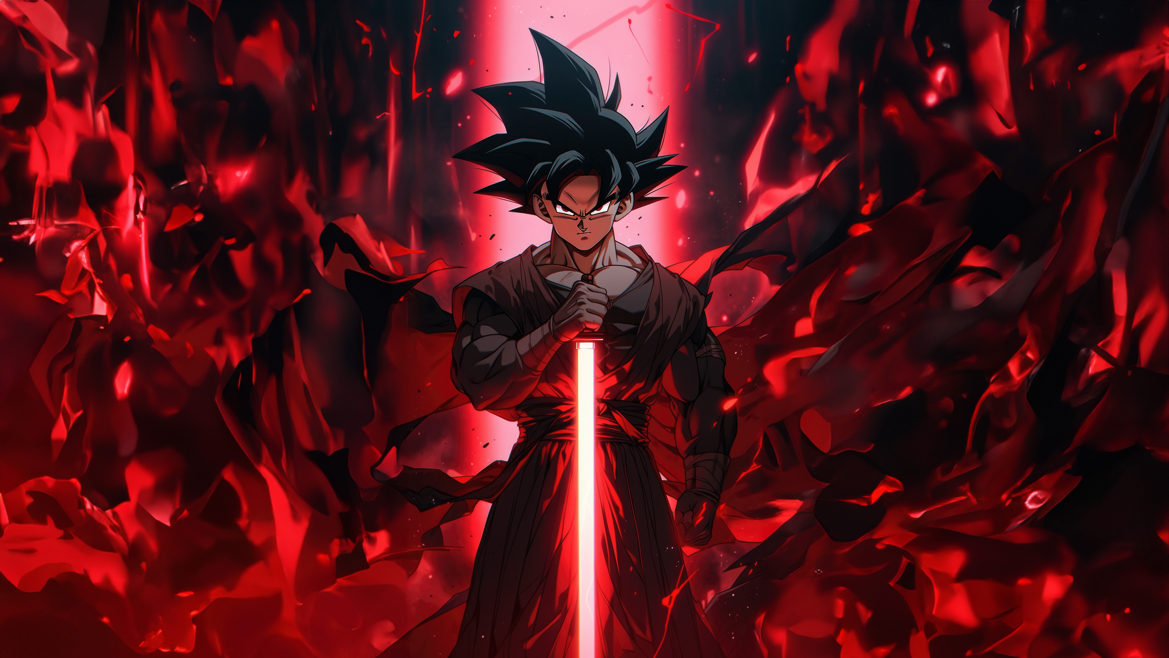 Goku Black Wallpaper 4k Super Saiyan Rose Lightsaber