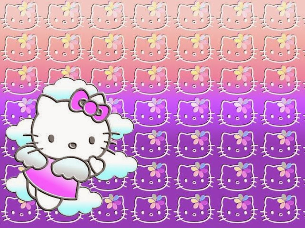 Gambar Hello Kitty Wallpaper Ungu Lucu Terbaru