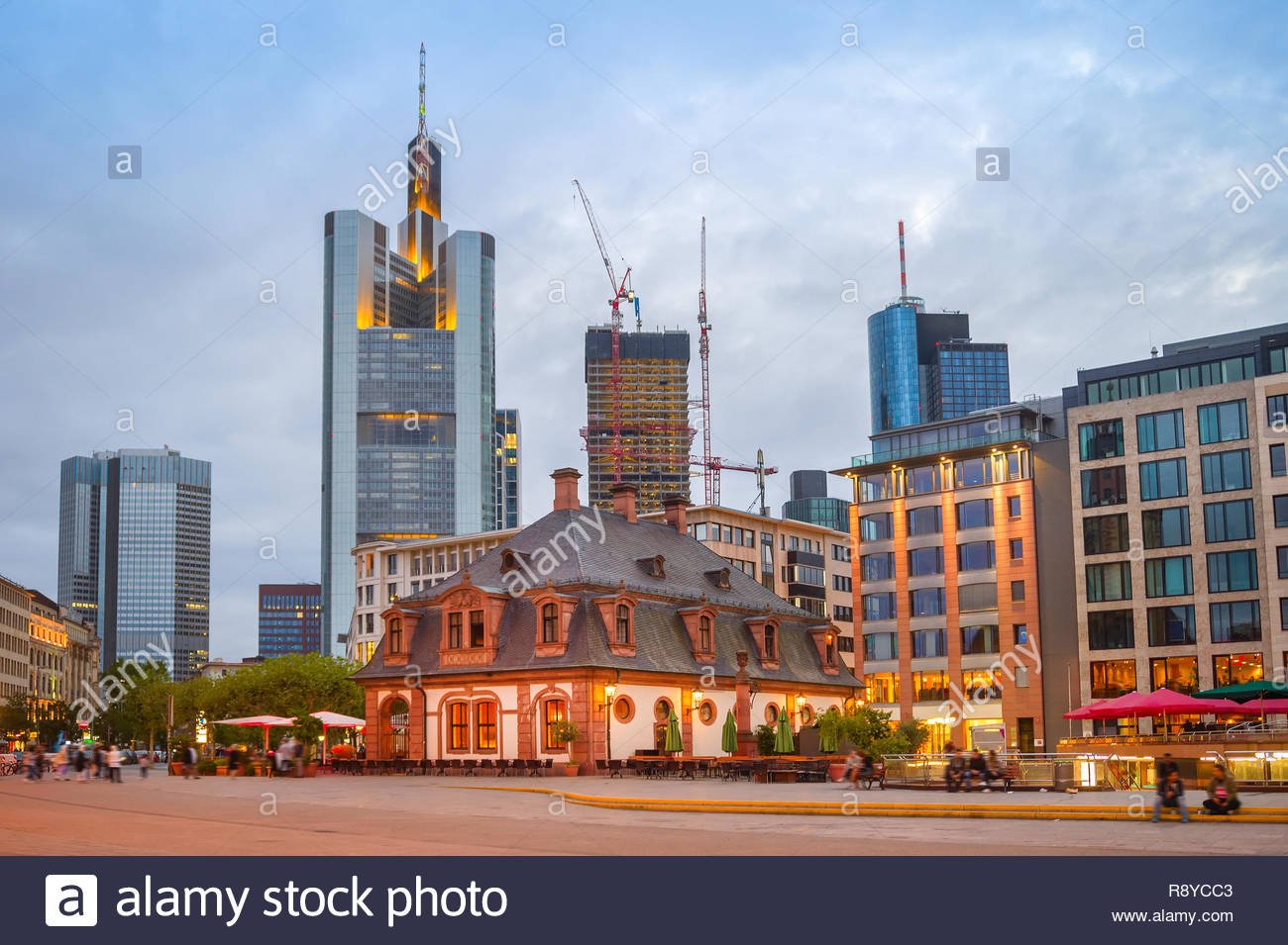 🔥 Free download Evening Frankfurt cityscape people walking by ...