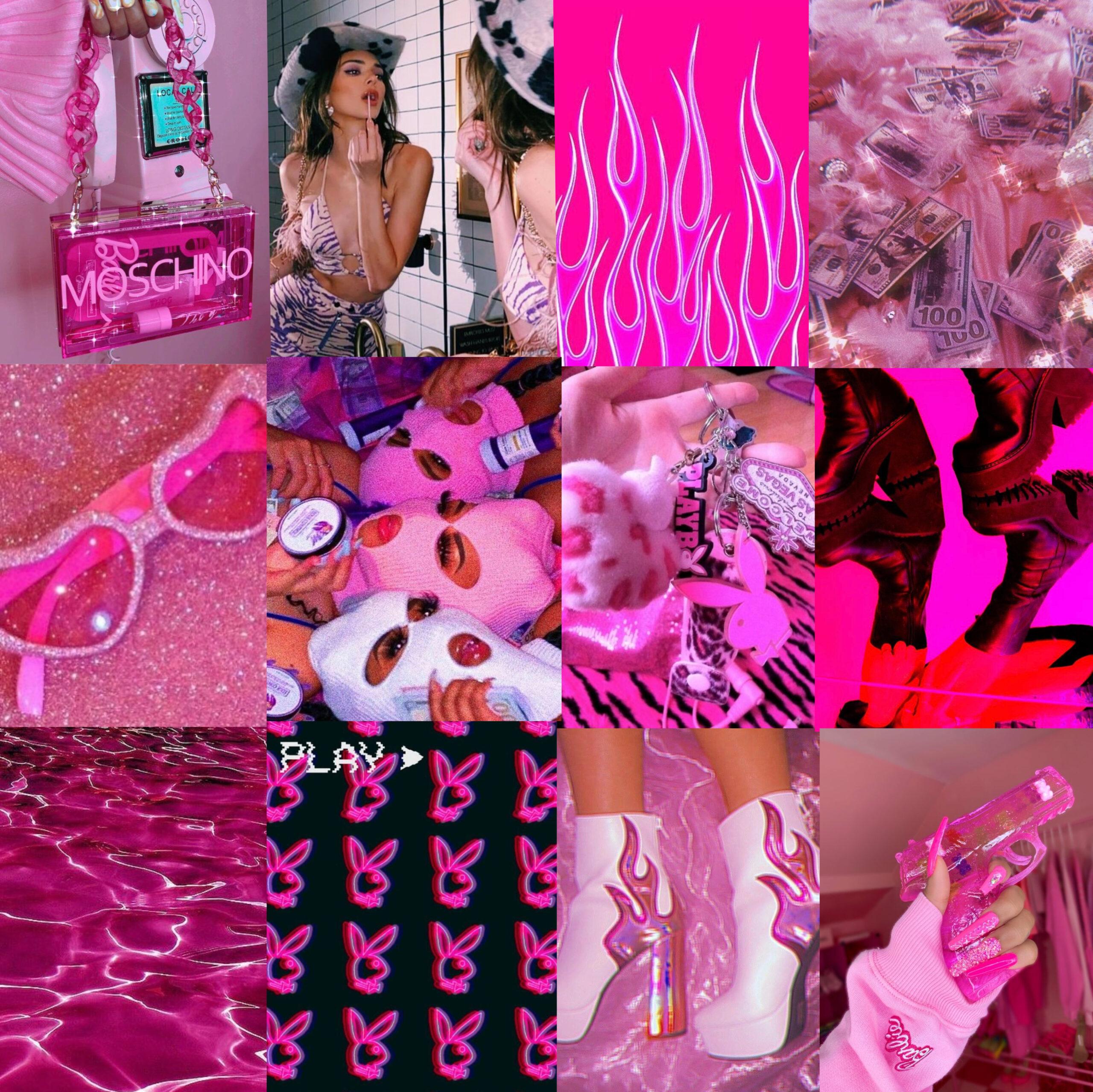 Download Pink Collage Cyber Y2K Aesthetic Wallpaper, cyber y2k