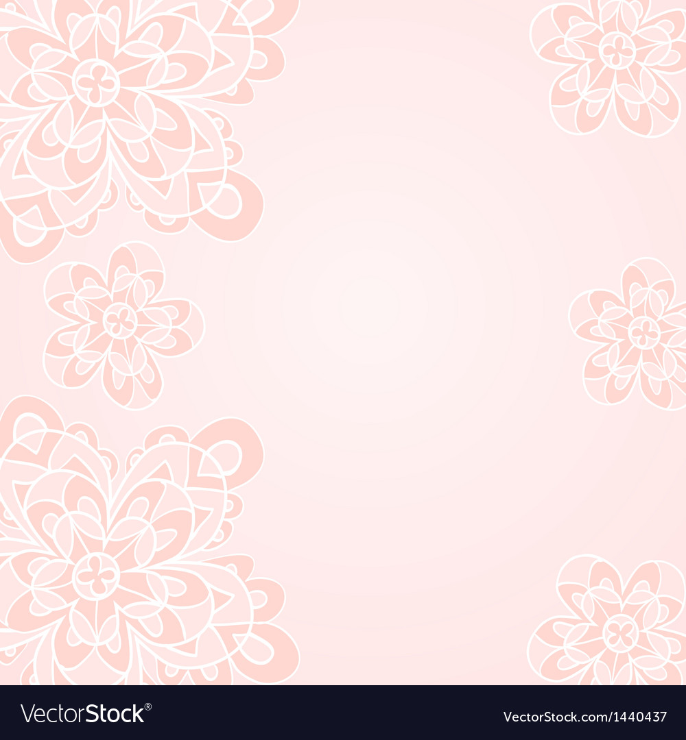 Light Creamy Floral Ethnic Background Royalty Vector