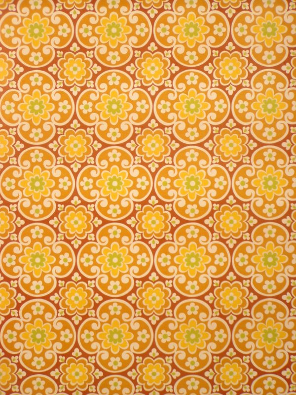 Vintage Brown Geometric Wallpaper from the Seventies