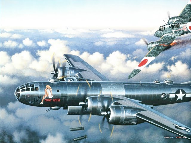 Wwii Aircraft Painting Bat By Stan Stokes