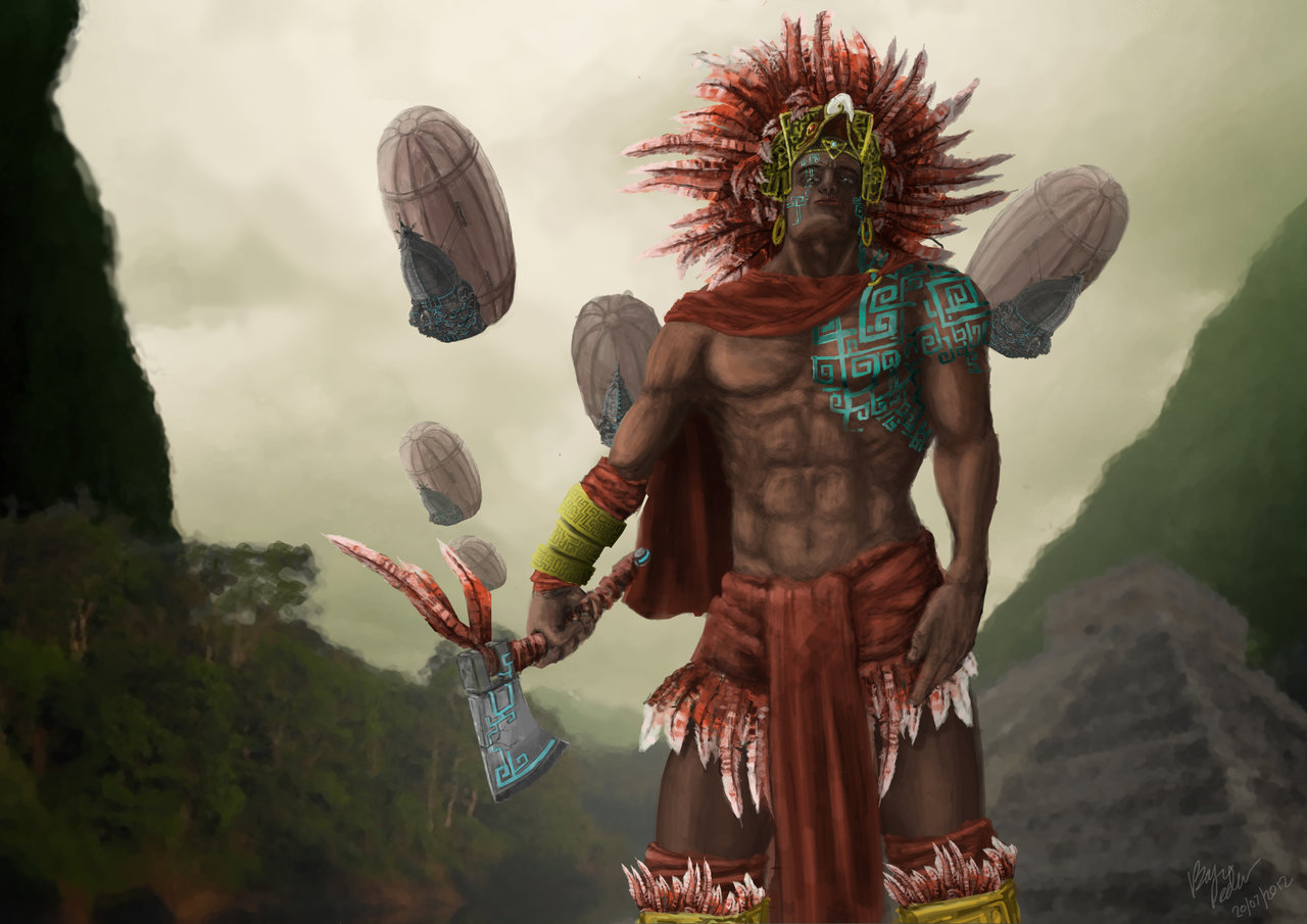 Aztec Warrior By Meewtoo
